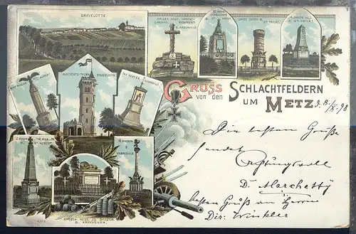 Gruss von den Schlachtfeldern um Metz (11 Bilder), 