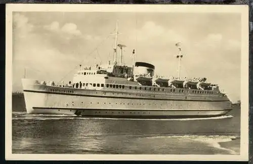 DEUTSCHE SCHIFFSPOST GROSSENBRODE-GJEDSER 16.7.53 FÄHRSCHIFF DEUTSCHLAND 