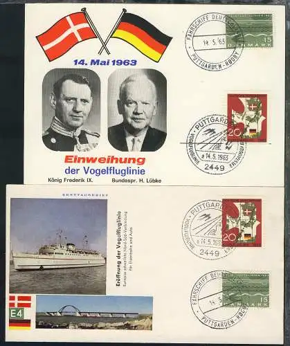 FÄHRSCHIFF DEUTSCHLAND PUTTGARDEN-RÖDBY 14.5.63 je auf deutschen 