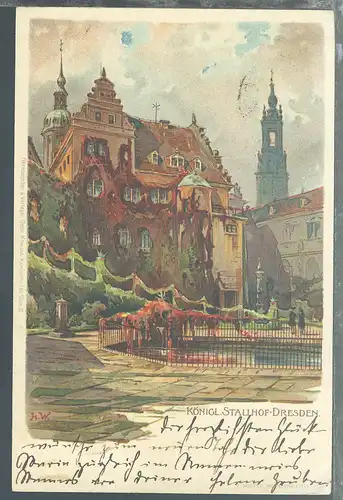 Dresden Königl. Stallhof, 1899, Künstler-CAK