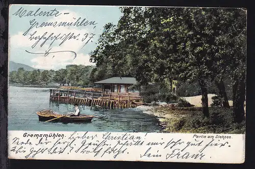Gremsmühlen Partie am Dieksee, 1905