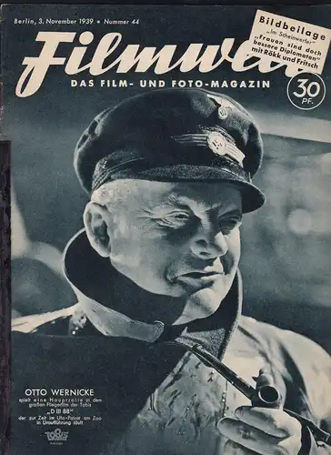 "Filmwelt" Das Film- und Foto-Magazin,  3. November 1939 Nummer 44, ohne Beilage