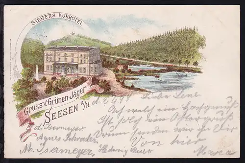 Gruss v. Grünen Jäger Seesen a/H,  1897
