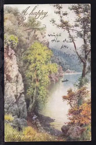 hs Leitvermerk Per S/S "St. Louis" auf Osterkarte ab Philadelphia MAR 22 1907 