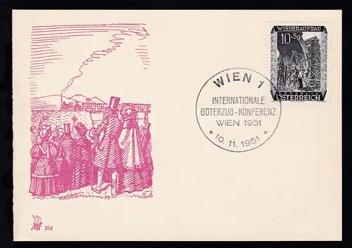 WIEN 1 INTERNATIONALE GÜTERZUG-KONFERENZ WIEN 1951 10.11.1951