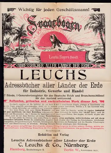 Leuchs Adressbücher aller Länder der Erde, Fragebogen