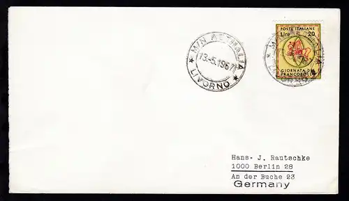 M/N AETHALIA LIVORNO 13.5.1967 auf Brief