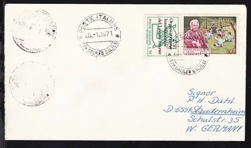 POSTE ITALIANE T/N GALILEO GALILEI 20.1.1971 auf Brief