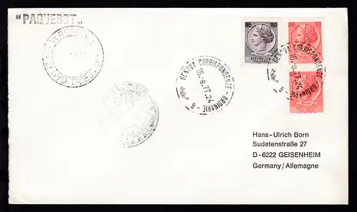 M/N ROSANDRA LLOYD TRIESTINO 16.8.1977 auf Brief