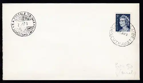 M/N POSTALE ITALIANA SEBASTIANO CABOTO 2.1.70 auf Brief mit OSt. 