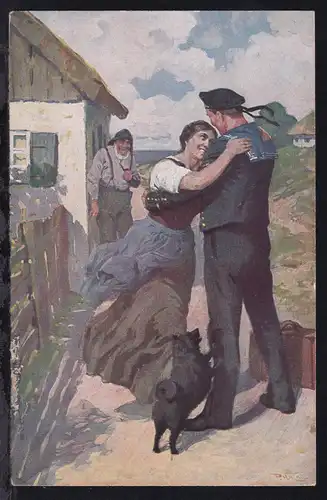 "Heimkehr", Wohlfahrtskarte zur Unterstützung der Kriegsinvaliden 