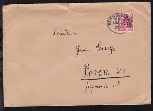 BERLIN-HAMBURG BAHNPOST ZUG 373/1 22.5.13 auf Brief, Brief oben Einriss