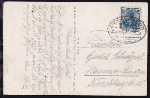 CÖLN-HANNOVER BAHNPOST Z. 5 1?.11.20 auf CAK (Köln Hohenzollernbrücke