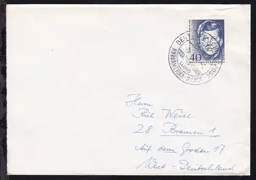 DEUTSCHE SCHIFFSPOST NORDAMERIKA-DIENST MS BERLIN NORDDEUTSCHER LLOYD 22.4.55