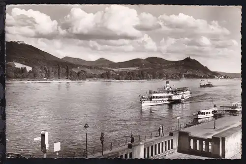 Bad Godesberg Blick auf Petersberg und Drachenfels, 1959