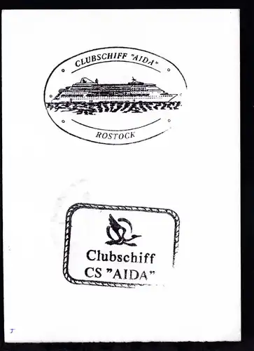 DEUTSCHE SCHIFFSPOST CLUBSCHIFF AIDA CLUBREISEN 11.1096 (üblicher Stempel) +