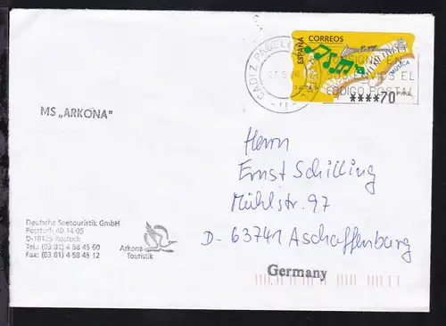 OSt. Cadiz 27.5.98 + L1 MS "ARKONA" auf Reederei-Umschlag