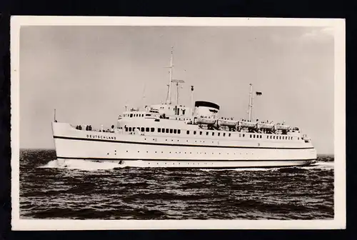 FÄHRSCHIFF DEUTSCHLAND GROSSENBRODE-GEDSER 10.6.62 FÄHRSCHIFF DEUTSCHLAND auf 