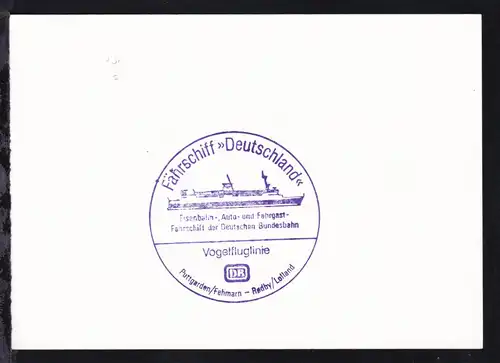 DEUTSCHE SCHIFFSPOST FS DEUTSCHLAND VOGELFLUGLINIE 29.5.93 + rs Cachet auf