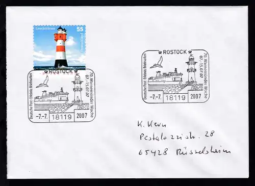 ROSTOCK 18119 Deutsche Post Erlebnis Briefmarken 70. Warnemünder Woche 