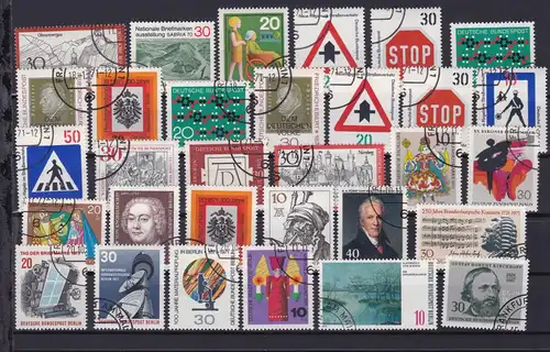 Bund/Berlin 1 Steckkarte mit Marken, gestempelt