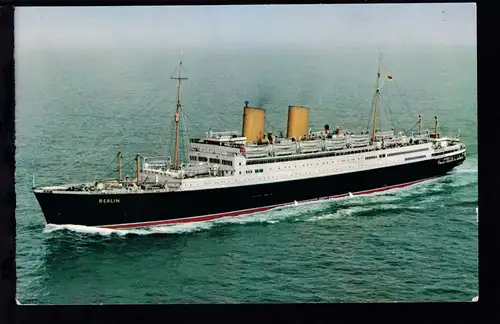 DEUTSCHE SCHIFFSPOST MS BERLIN NORDDEUTSCHER LLOYD NORDAMERIKA-DIENST 19.8.65 