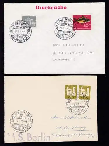 DEUTSCHE SCHIFFSPOST MS BERLIN NORDDEUTSCHER LLOYD NORDAMERIKA-DIENST 23.5.64 