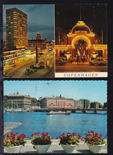 1977 2 CAK aus Kopenhagen bzw. Stockholm mit Cachet MS Europa
