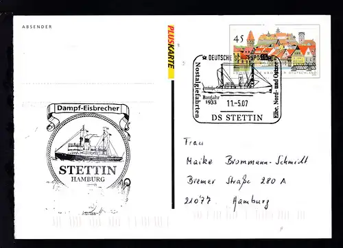 DEUTSCHE SCHIFFSPOST DS STETTIN Baujahr 1933 Nostalgiefahrten Elbe, Nord- 