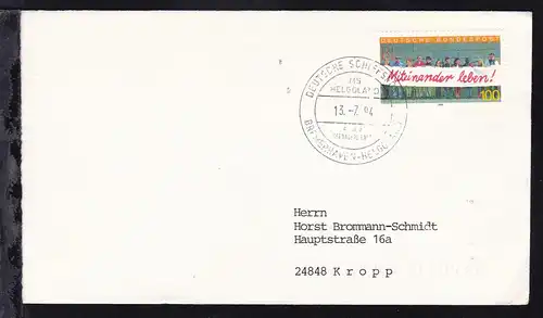 DEUTSCHE SCHIFFSPOST MS HELGOLAND BREMER SEEBÄDERDIENST BREMERHAVEN-HELGOLAND