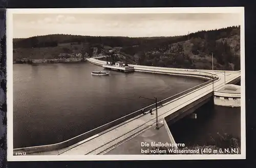 Die Bleilochtalsperre bei vollem Wasserstand