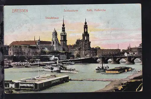 Dresden (Ständehaus, Schlossturm, Kath. Hofkirche), 1908