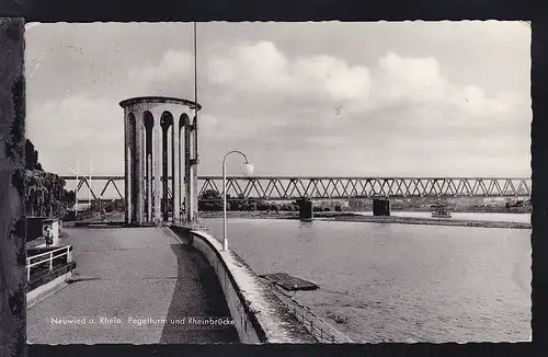 Neuwied (Pegelturm und Rheinbrücke), 1959