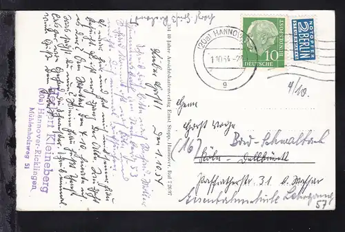 Hannover (Maschsee mit Motorboot), 1954