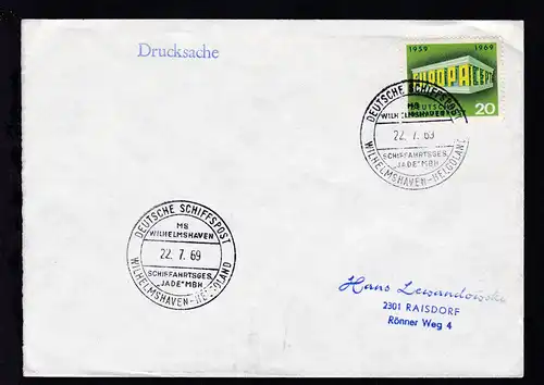 DEUTSCHE SCHIFFSPOST MS WILHELMSHAVEN SCHIFFAHRTSGES. "JADE" MBH 