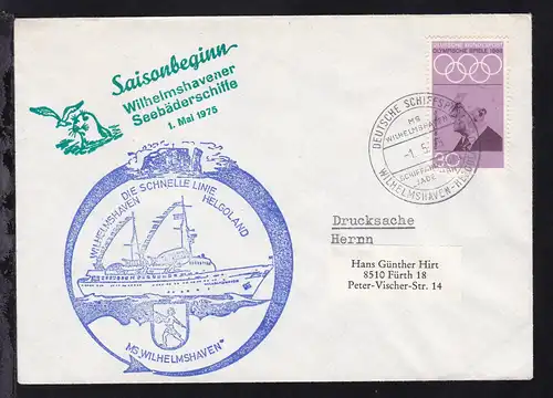 DEUTSCHE SCHIFFSPOST MS WILHELMSHAVEN SCHIFFAHRTSGES. "JADE" MBH 