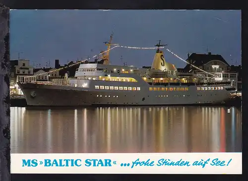 DEUTSCHE SCHIFFSPOST MS BALTIC STAR SEETOURISTIK TRAVEMÜNDE-RÖDBYHAVN 20.07.89 