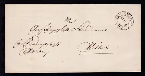 Giessen K1 GIESSEN STADT  6.9 auf Dienstbriefhülle nach Vilbel