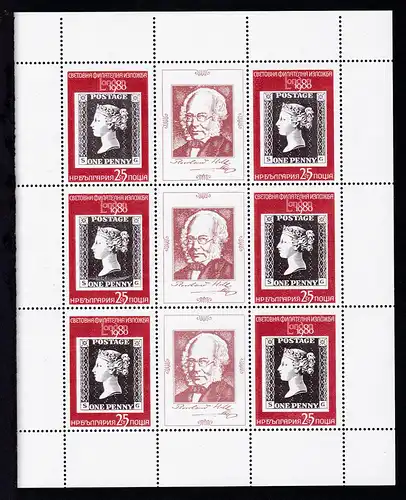 Internationale Briefmarkenausstellung LONDON 1980, Kleinbogen I und II **