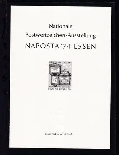 NAPOSTA '74 Essen Schwarzdruck