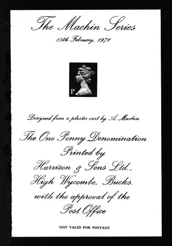 The Machin-Series Schwarzdruck 1971