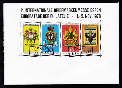 2. Internationale Briefmarken-Messe Essen 1978 Vignettenblock