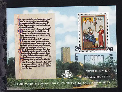 26. Landesverbandstag Landesverband Südwestdeutscher Briefmarkensammlervereine