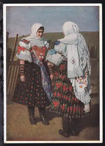 Zipser Land "Deutsche Bäuerinnen aus dem Zipser Niederland in Festtracht"