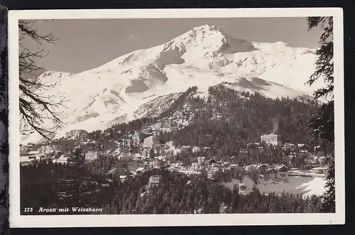 Pro Juventute 1933 20+5 C. auf AK mit L3 Weisshornhütte 2400 m ü/M Ski Club 