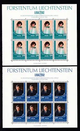 Liechtensteinische Briefmarkenausstellung LIBA ’82 Vaduz, Kleinbogensatz **