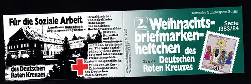 2. Weihnachts-Briefmarkenheftchen des Deutschen Roten Kreuzes 