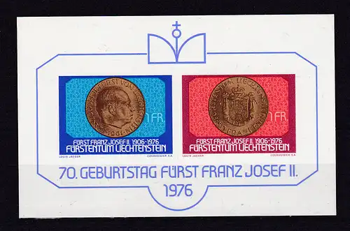 70. Geburtstag von Fürst Franz Josef II. , Block **
