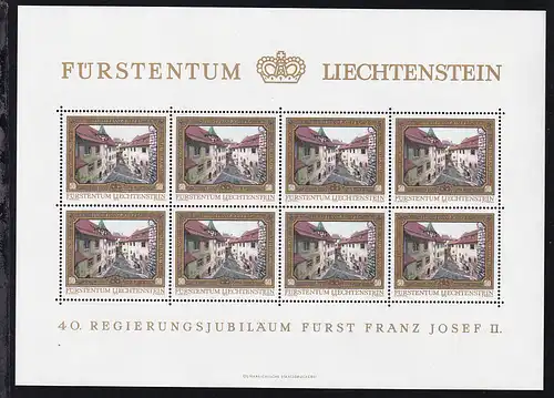 40. Jahrestag der Thronbesteigung von Fürst Franz Josef II. Kleinbogensatz **