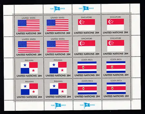 Flaggen der UNO-Mitgliedsstaaten II, Kleinbogensatz **